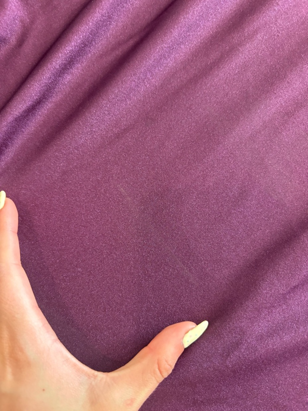 Plunging V-Neck Plum Prom Dress - Picture 3 of 5